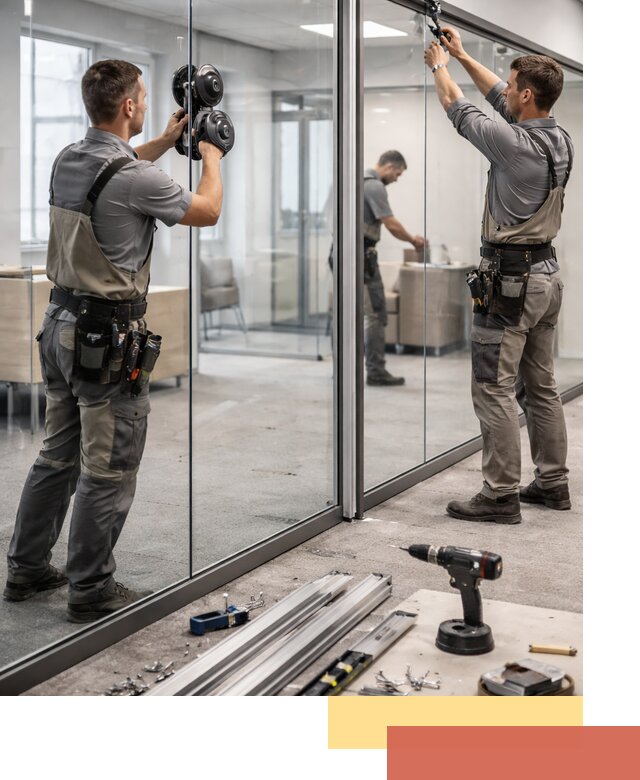 Стеклянные офисные перегородки под ключ в Орехово-Зуево