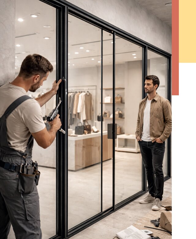 Стеклянные перегородки для магазинов в Орехово-Зуево от 8544 руб. под ключ | ОТДЕЛОЧНИК-Рхв