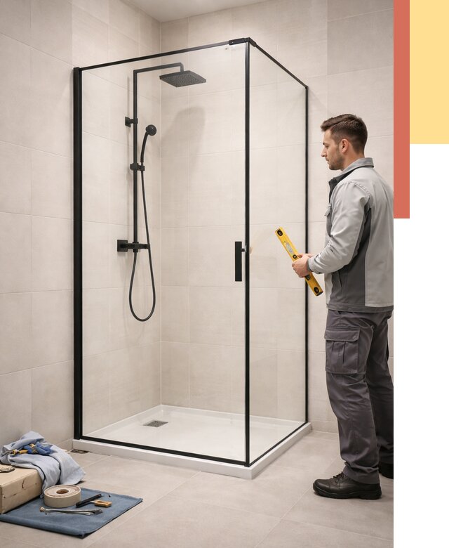 Стеклянные перегородки для душа в Орехово-Зуево от 13025 руб. | Монтаж под ключ — ОТДЕЛОЧНИК-Рхв