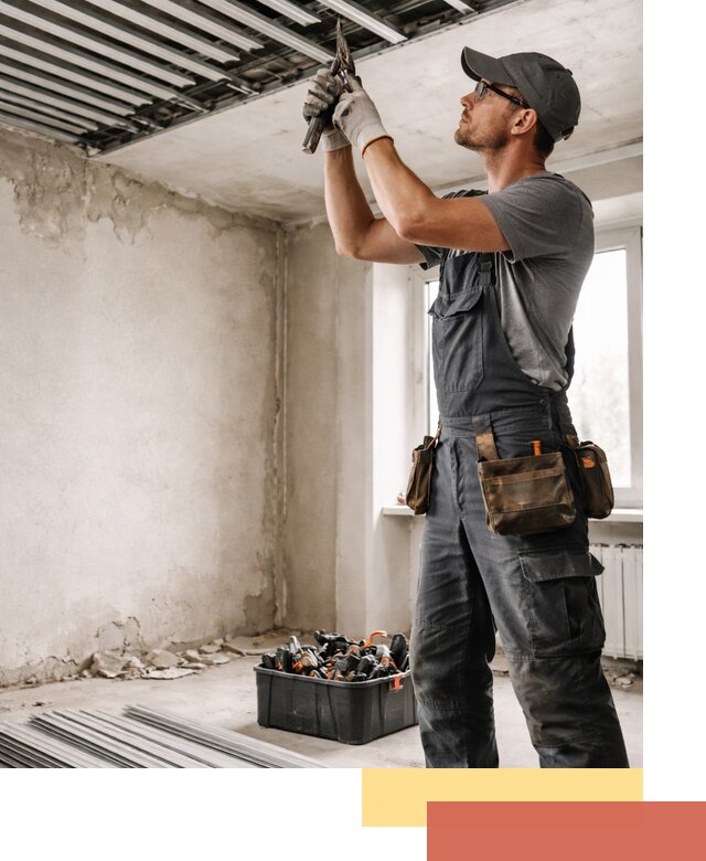 Демонтаж реечного потолка в Орехово-Зуево быстро и аккуратно