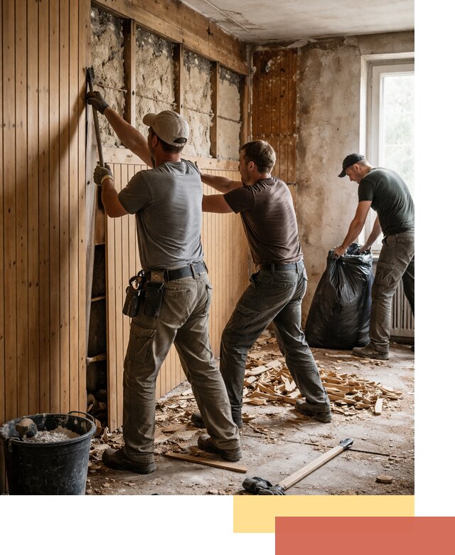 Демонтаж вагонки и вывоз материалов в Орехово-Зуево