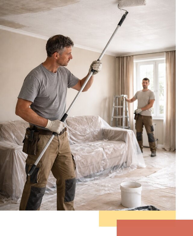 Грунтовка потолка в Орехово-Зуево — подготовка под покраску и отделку