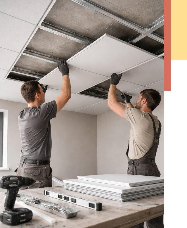 Монтаж кассетного потолка в Орехово-Зуево от 4689 руб/м2 — установка и сборка | ОТДЕЛОЧНИК-Рхв