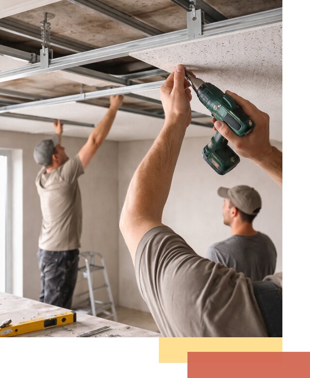 Монтаж акустического потолка в Орехово-Зуево под ключ