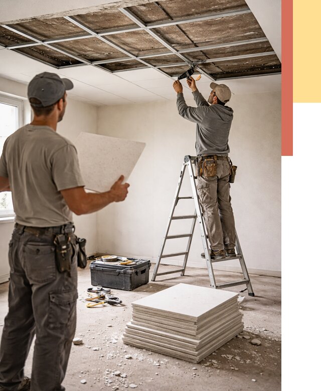 Замена плит подвесного потолка в Орехово-Зуево от 1824 руб. быстро и недорого | ОТДЕЛОЧНИК-Рхв