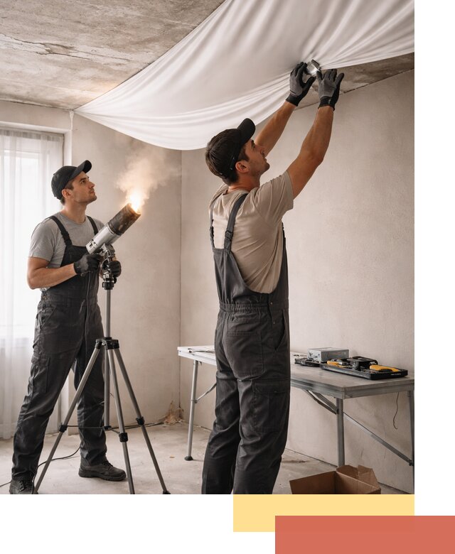 Установка натяжного потолка под ключ в Орехово-Зуево