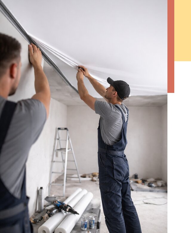 Монтаж матового натяжного потолка в Орехово-Зуево от 4689 руб./м² — быстро и недорого | ОТДЕЛОЧНИК-Рхв