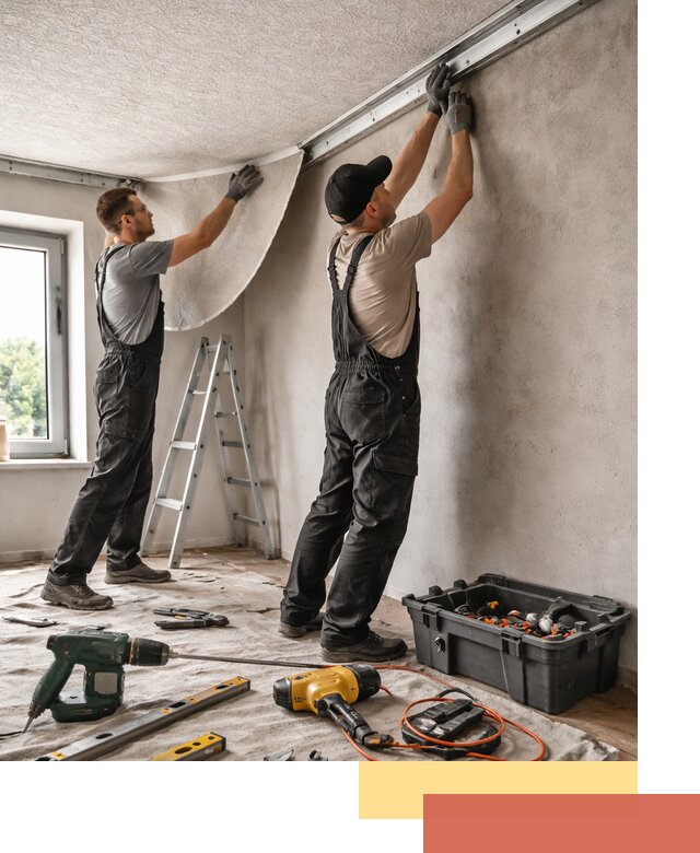 Монтаж фактурного натяжного потолка в Орехово-Зуево качественно и быстро