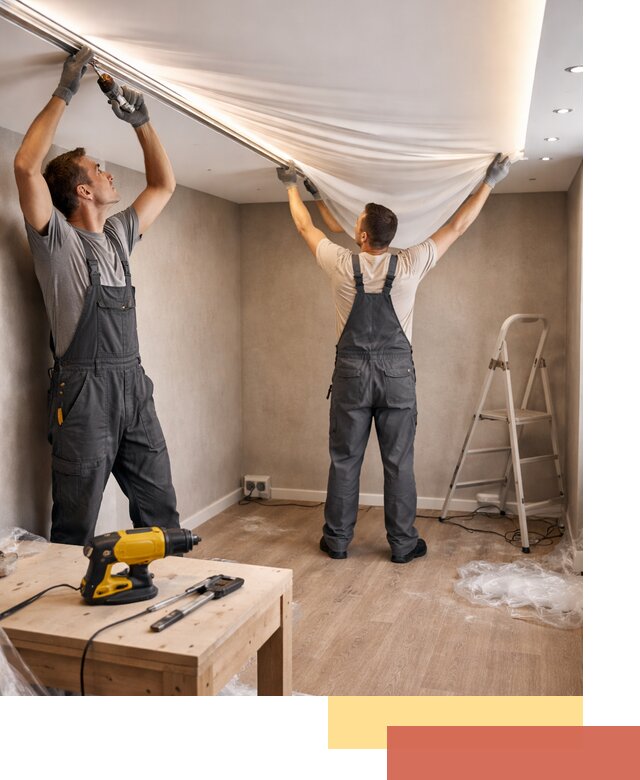 Монтаж натяжного потолка с подсветкой в Орехово-Зуево цена и сроки