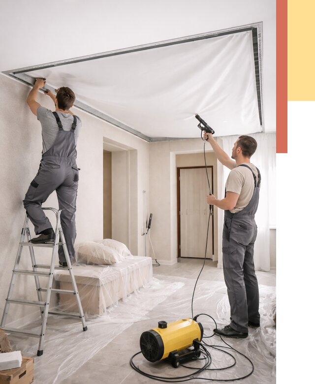 Монтаж натяжного потолка в прихожей в Орехово-Зуево от 2761 руб. под ключ | ОТДЕЛОЧНИК-Рхв