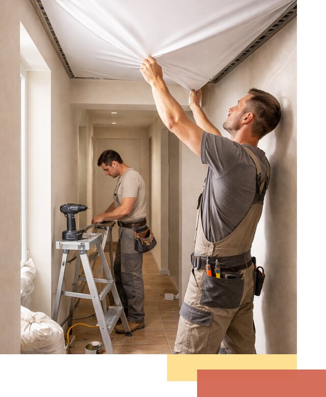 Монтаж натяжного потолка в прихожей в Орехово-Зуево