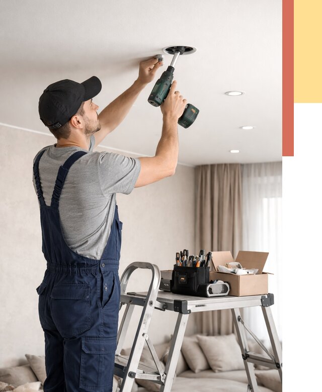 Установка и монтаж точечных светильников в натяжной потолок в Орехово-Зуево от 1876 руб. | ОТДЕЛОЧНИК-Рхв