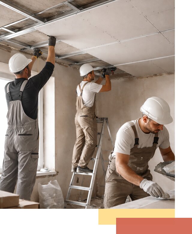 Одноуровневый потолок из гипсокартона в Орехово-Зуево — монтаж и отделка