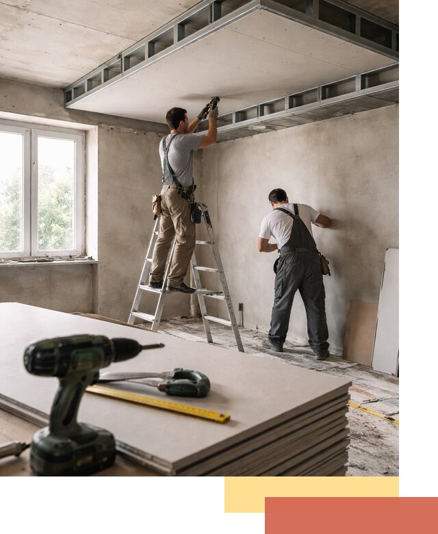 Двухуровневый потолок из гипсокартона в Орехово-Зуево