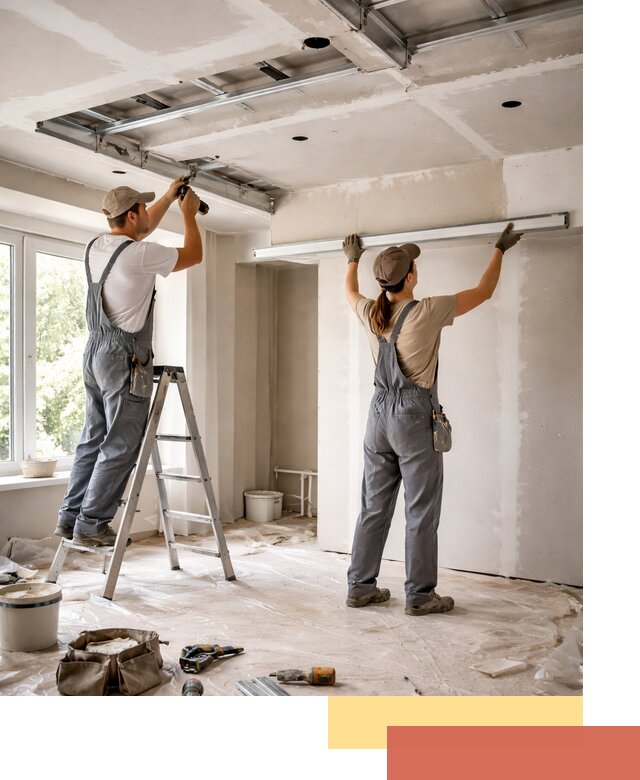 Монтаж многоуровневого потолка из гипсокартона в Орехово-Зуево