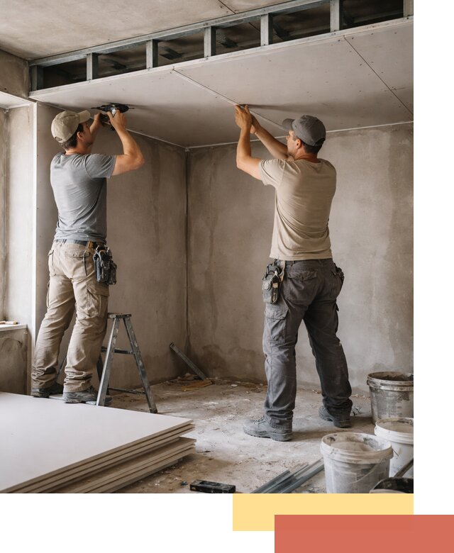 Короб из гипсокартона на потолке под ключ в Орехово-Зуево