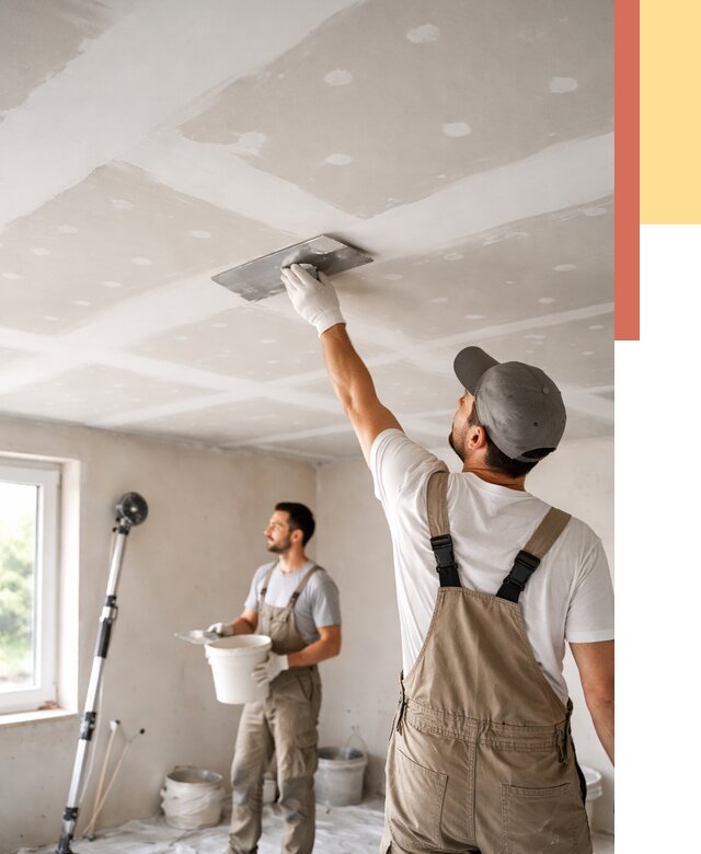 Шпаклевка потолка из гипсокартона в Орехово-Зуево от 3334 руб./м2 — услуги под ключ | ОТДЕЛОЧНИК-Рхв