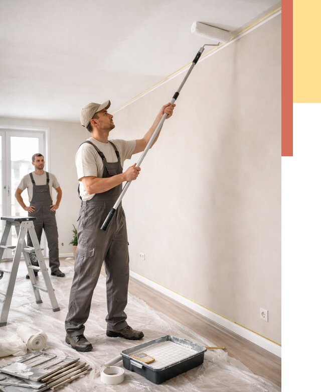 Покраска потолка из гипсокартона в Орехово-Зуево от 4689 руб./м2 — услуги под ключ | ОТДЕЛОЧНИК-Рхв