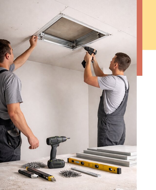 Установка люка в потолок ГКЛ в Орехово-Зуево от 2605 руб. под ключ | ОТДЕЛОЧНИК-Рхв