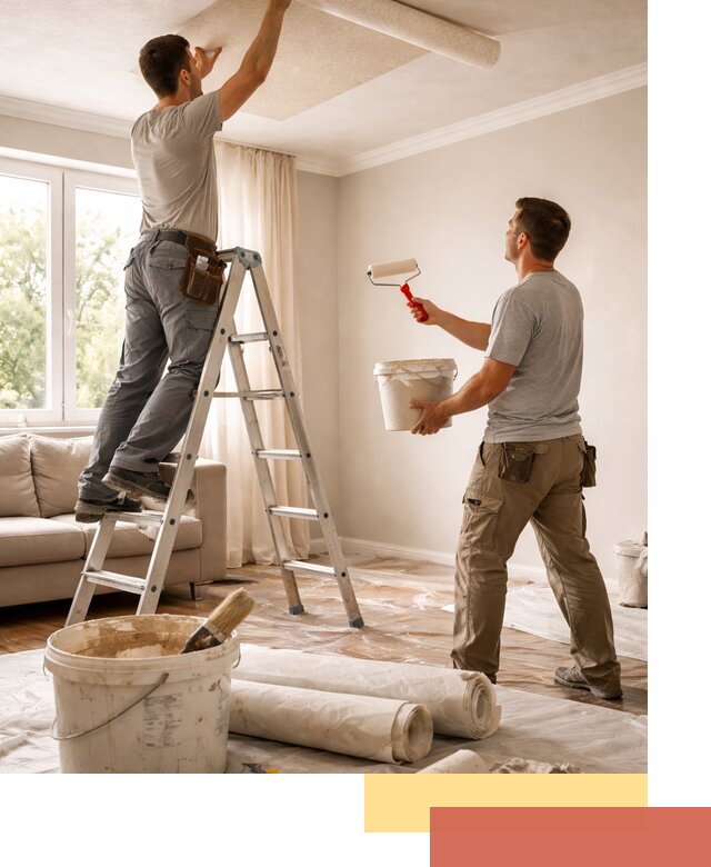 Поклейка обоев на потолок в Орехово-Зуево — качественно и быстро