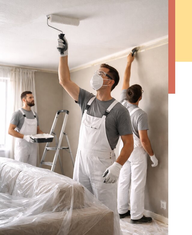 Покраска потолка водоэмельсионной краской в Орехово-Зуево от 2292 руб/м² — услуги под ключ | ОТДЕЛОЧНИК-Рхв