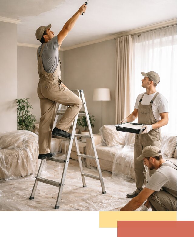 Покраска потолков акриловой краской в Орехово-Зуево качественно и быстро