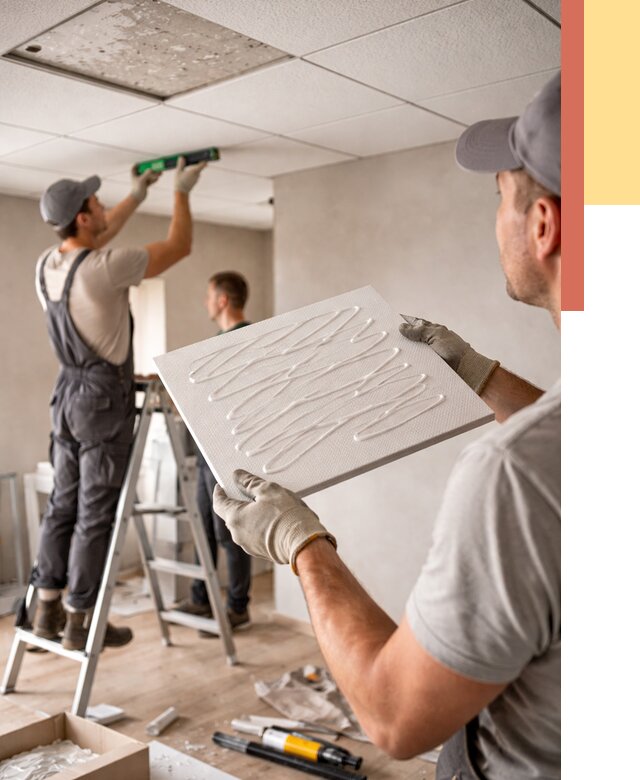 Монтаж потолочной плитки в Орехово-Зуево от 4689 руб. — быстро и недорого | ОТДЕЛОЧНИК-Рхв