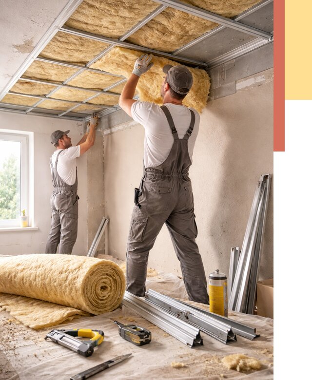 Утепление потолка в Орехово-Зуево от 7502 руб/м2 — недорого, быстро, под ключ | ОТДЕЛОЧНИК-Рхв