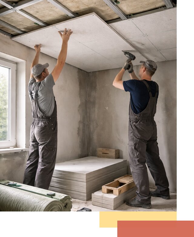 Шумоизоляция потолка панелями ЗИПС в Орехово-Зуево